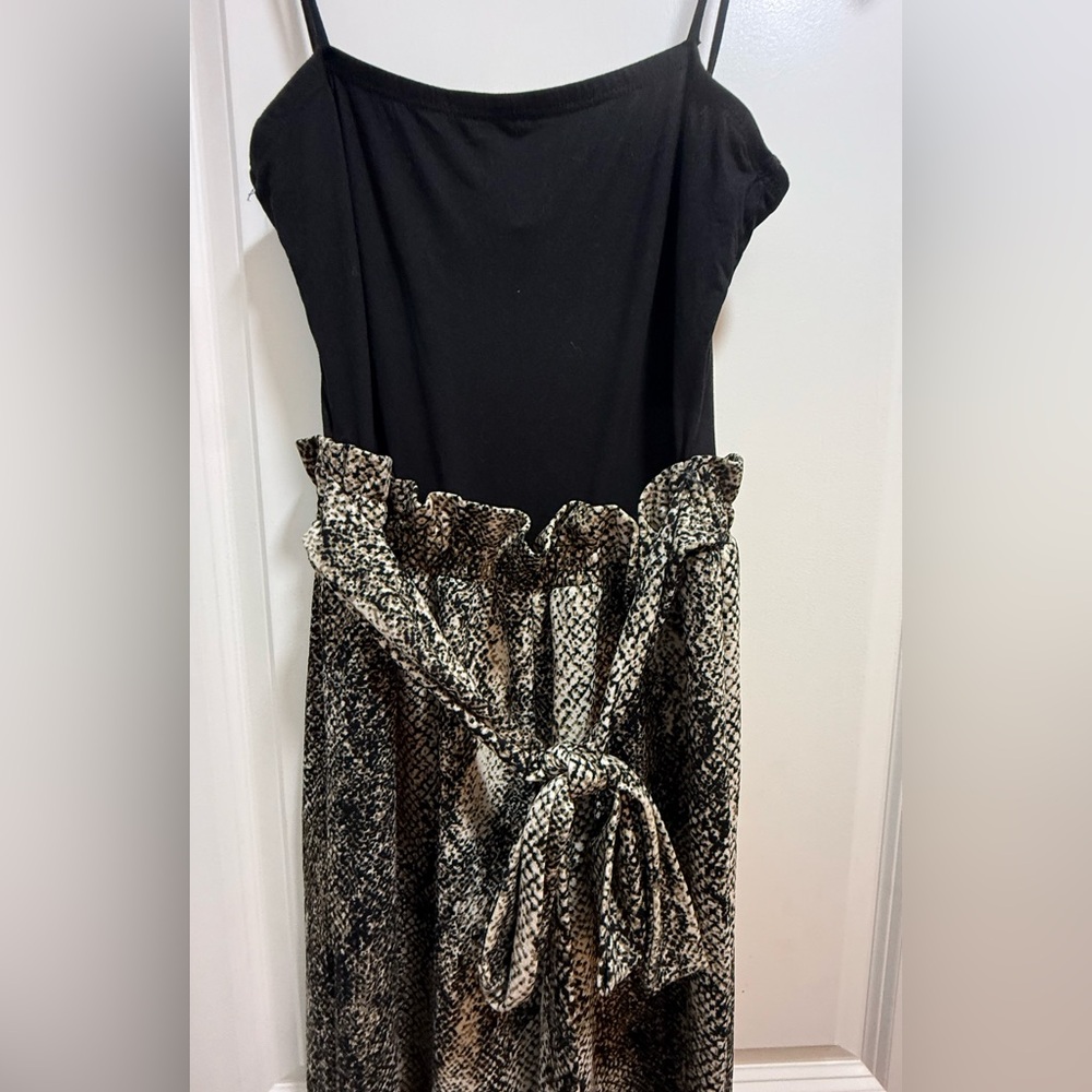 Windsor Black and Tan Snake Print jumpsuit - Picture 3 of 7
